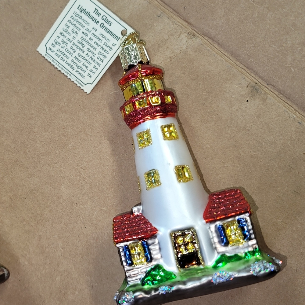 Old World Christmas Collection Glass Blown Ornaments Lighthouse